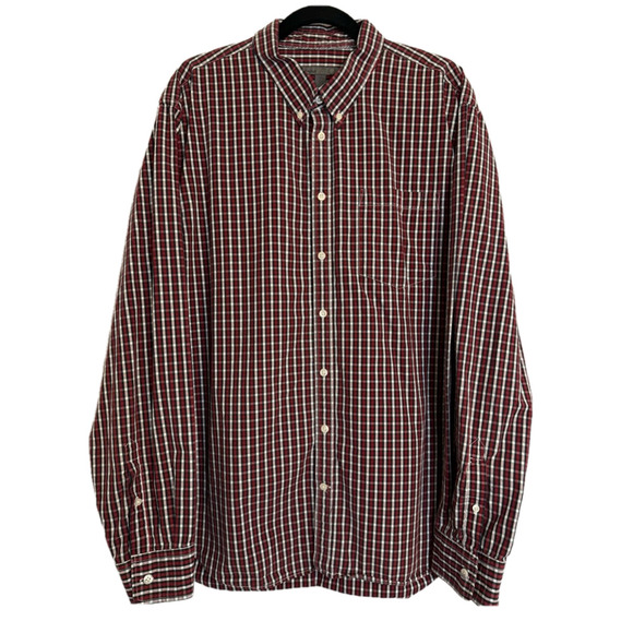 OLD Navy Men's XXL Vtg Holiday Plaid 100% Cotton Button Down Business Shirt - Picture 1 of 11